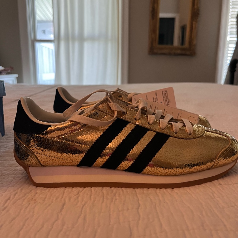 Adidas Women's Metallic Gold Sneakers